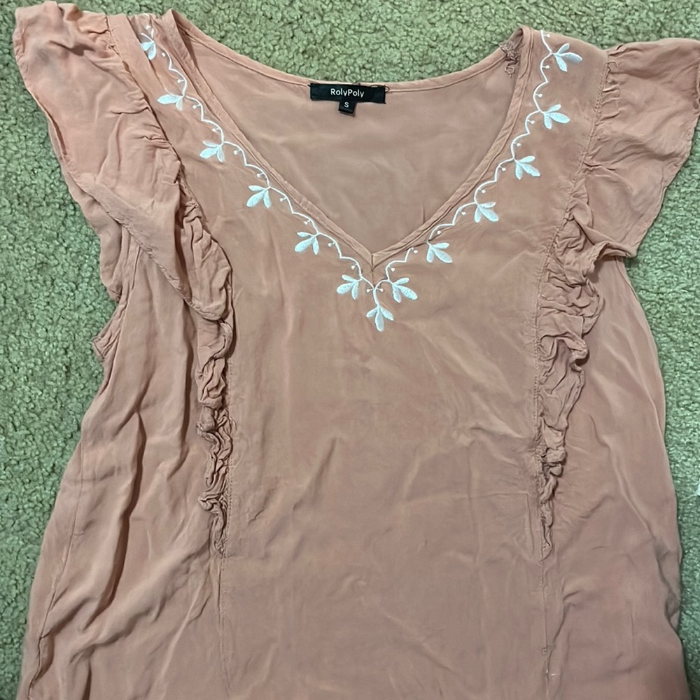 Peachy/Pink Blouse size S